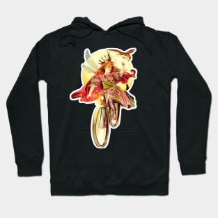 Fairy princess on bicycle with owl Hoodie